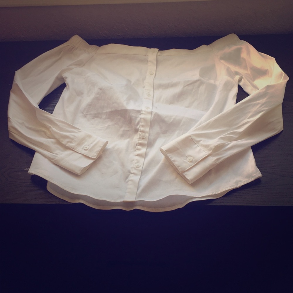 Express white  off shoulders shirt